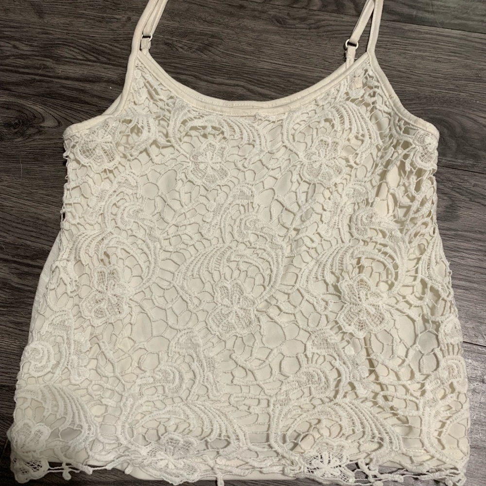 Mossimo brand off white lace tank